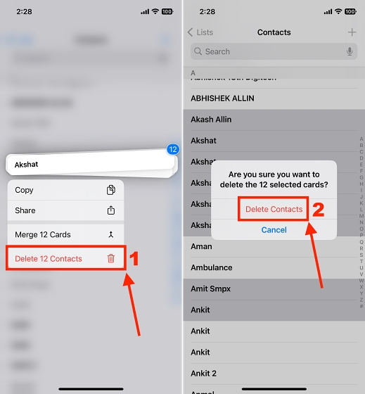 How to Delete Multiple Contacts from iPhone Beebom