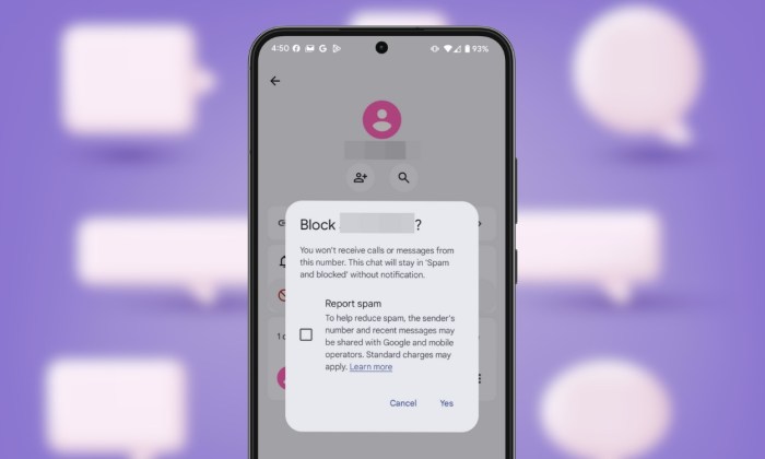 How to unblock a text message on android