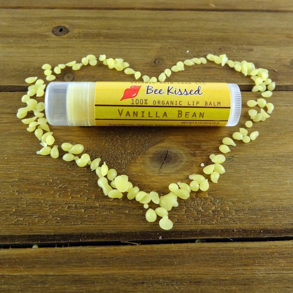 Vanilla Bean Lip Balm BeeBomber Organic Skin Care