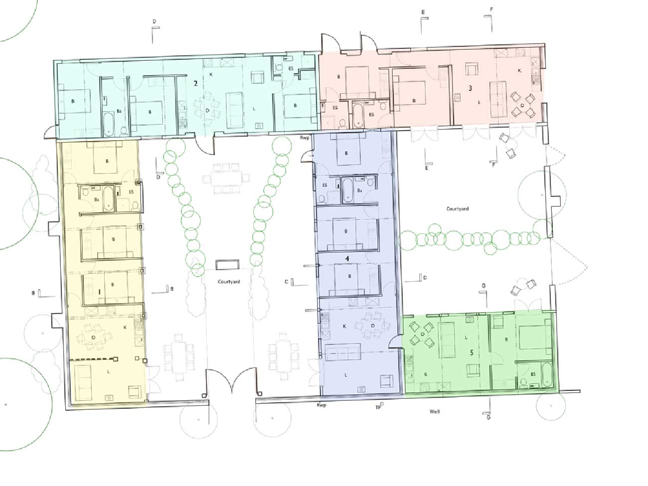 Holiday rental barn conversions, Suffolk Beech Architects Thorndon