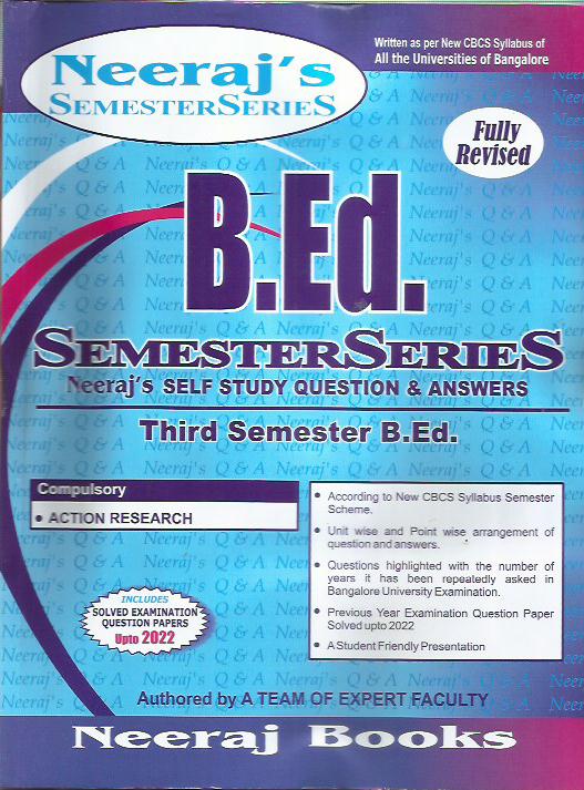 B.ED 3RD SEM SCANNER ACTION RESEARCH ENGLISH BANGALORE UNIVERSITY