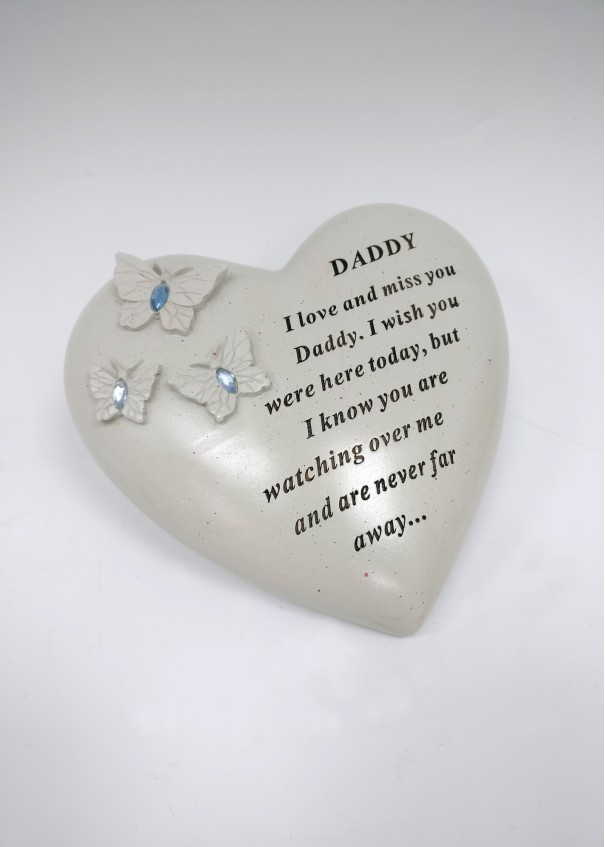 Grave ornament DADDY heart Beechmount Garden Centre
