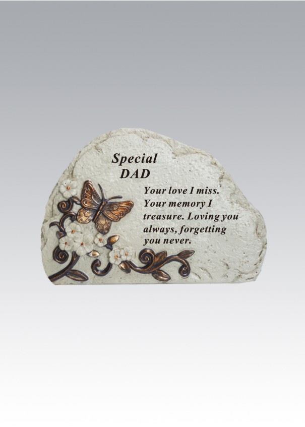 Grave Ornament DAD Butterfly Plaque Beechmount Garden Centre