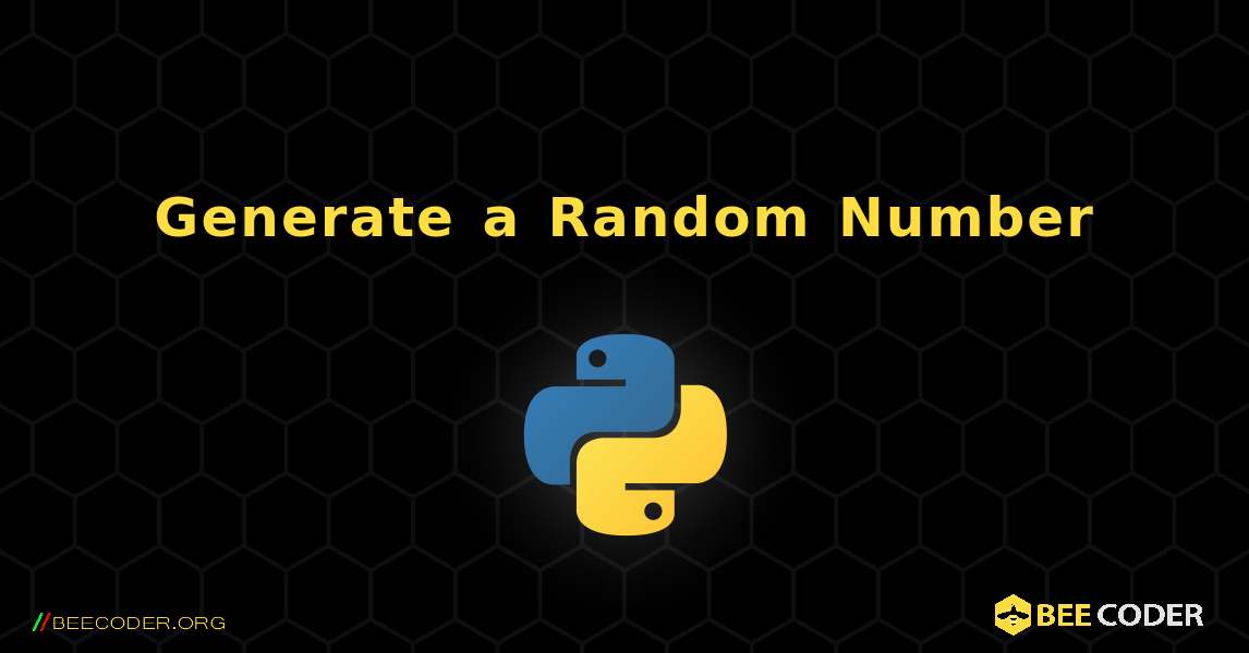 Generate a Random Number, Python 🐝 / Coder