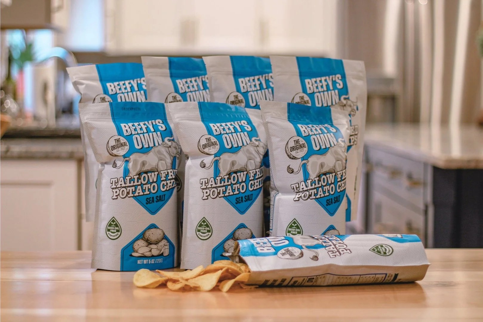 The Original Tallow Fried Potato Chips [8 PACK] Beefy's Own