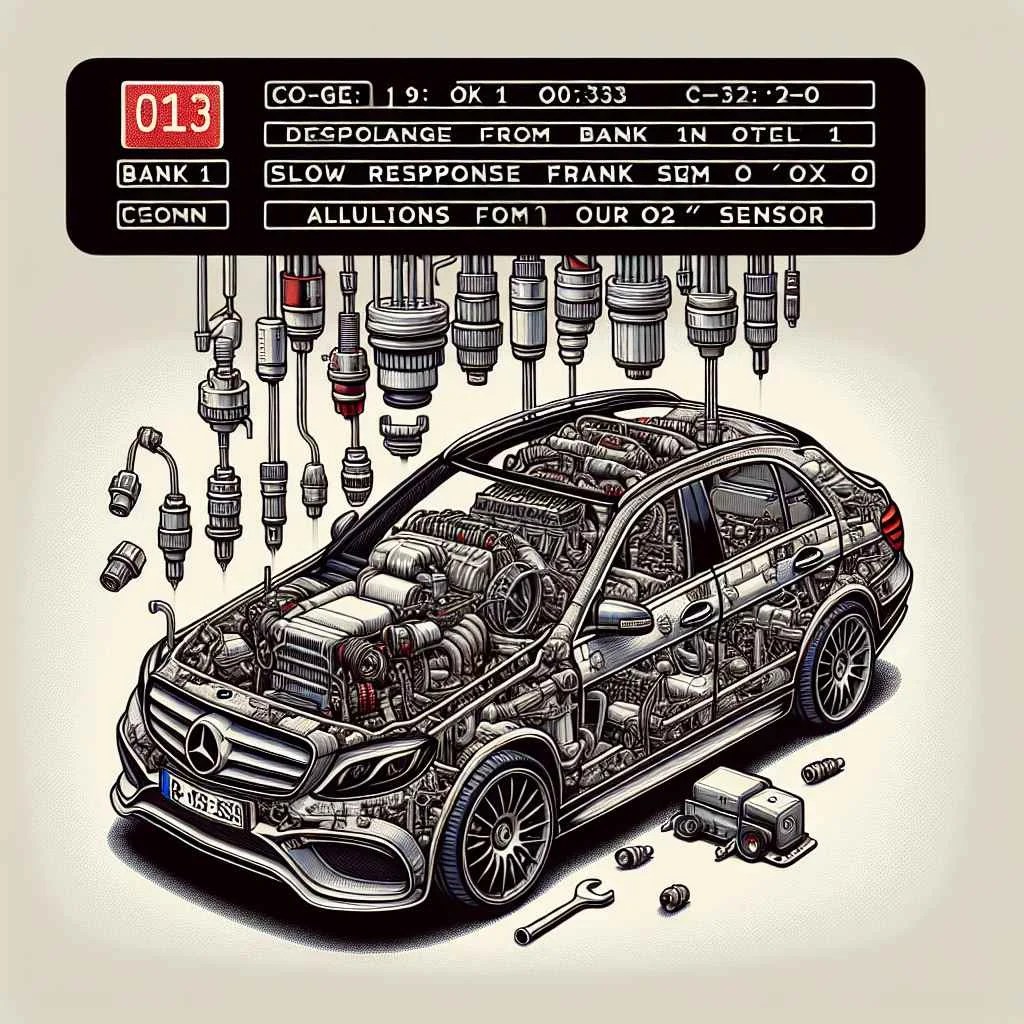 P0133 Mercedes: Heated Oxygen Sensor (HO2S) Slow Response Bank 1 Sensor