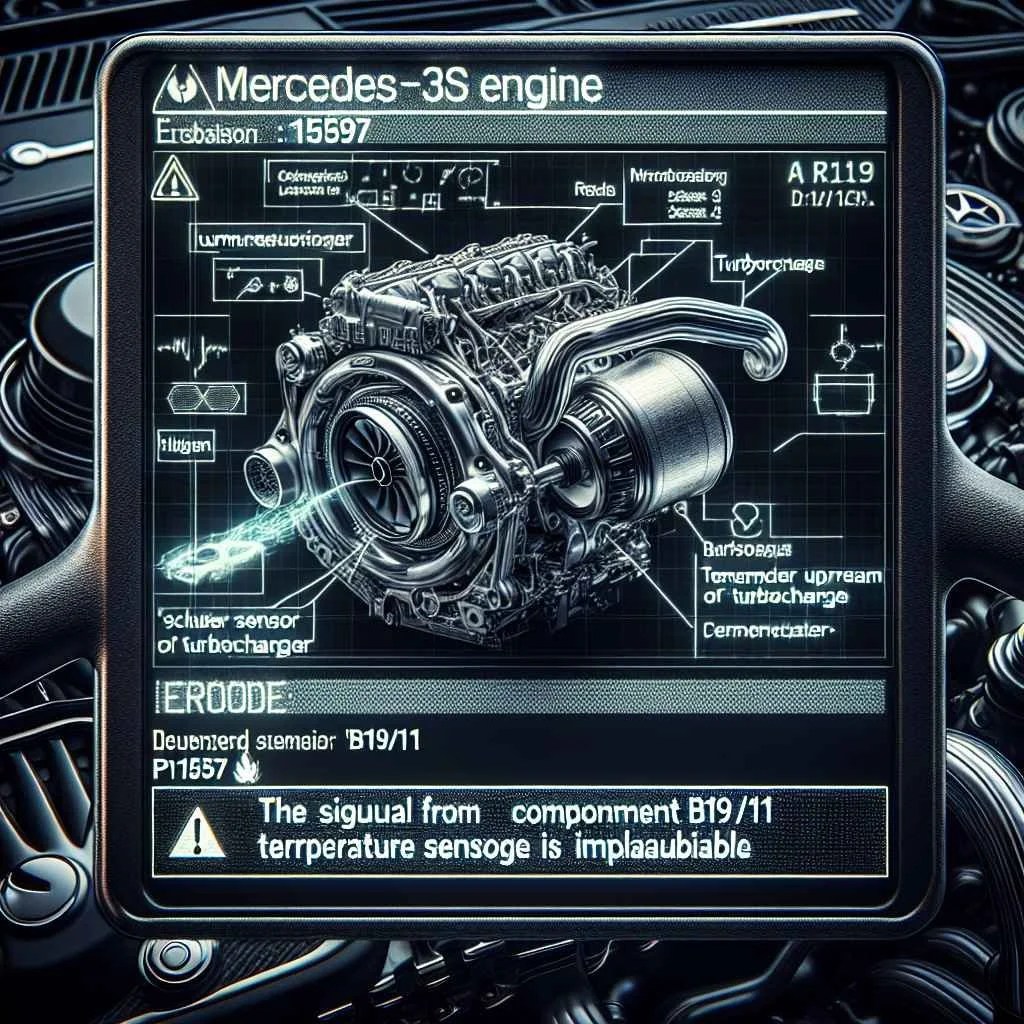P1597 Mercedes The signal from component B19/11 (Temperature sensor upstream of turbocharger) is