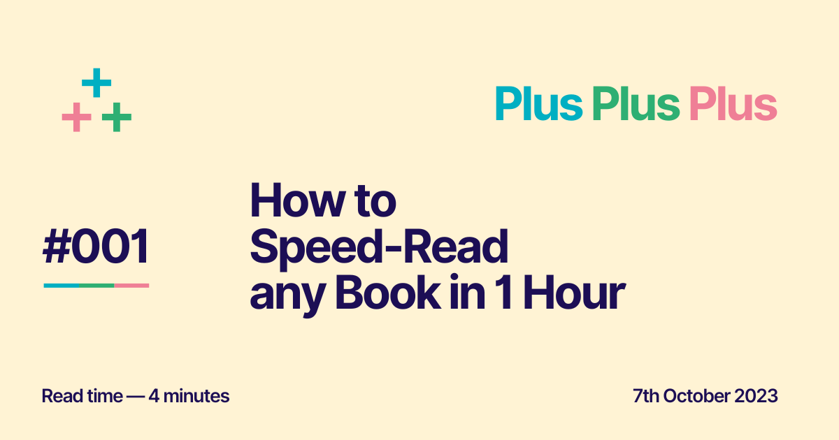 How to SpeedRead any Book in 1 Hour