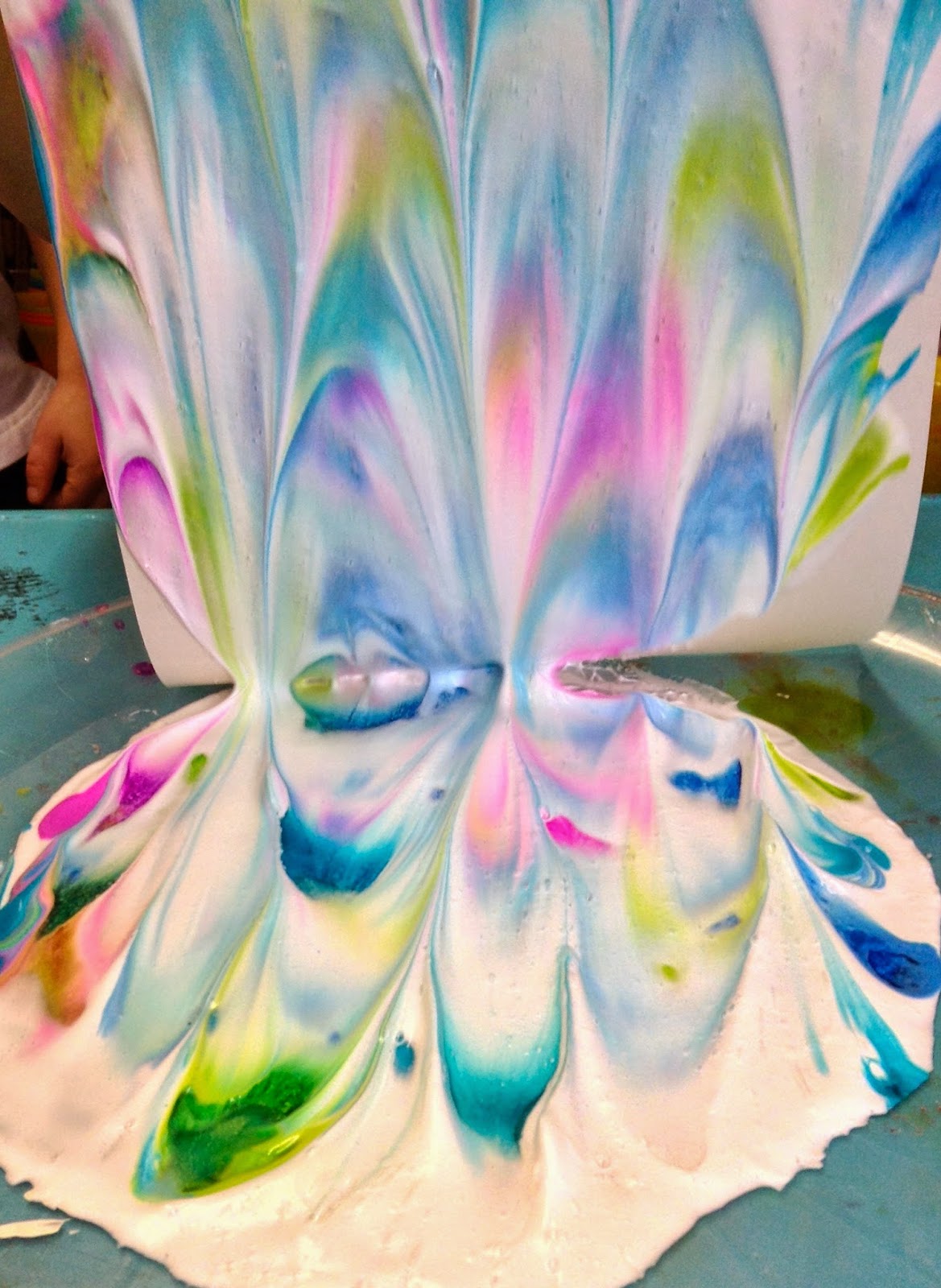 Marbling with shaving cream Beehive Art Studio