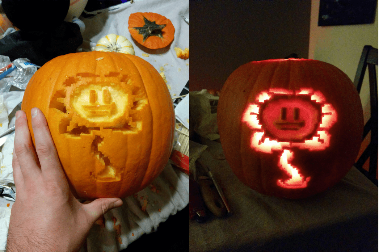 Decided to carve a friendly pumpkin ) r/Undertale