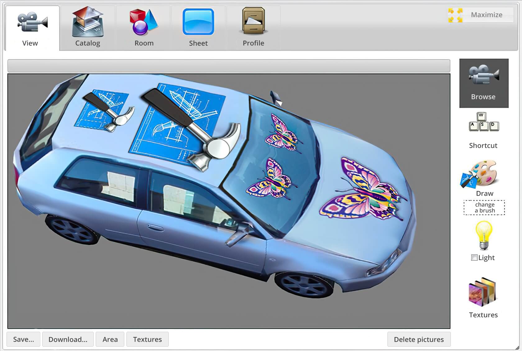Online airbrush editor