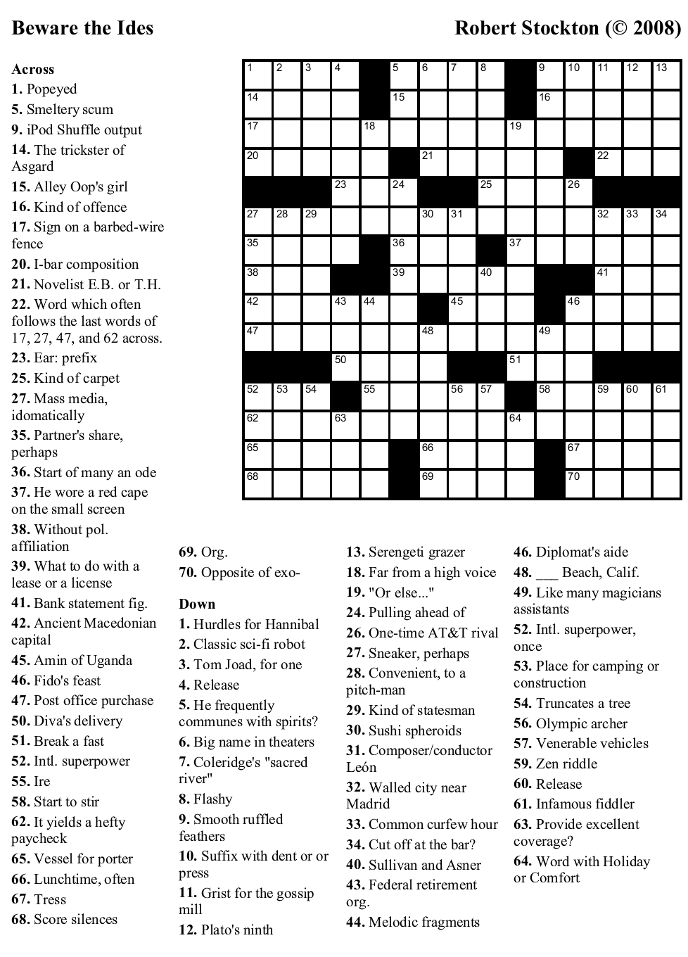 Beekeeper Crosswords