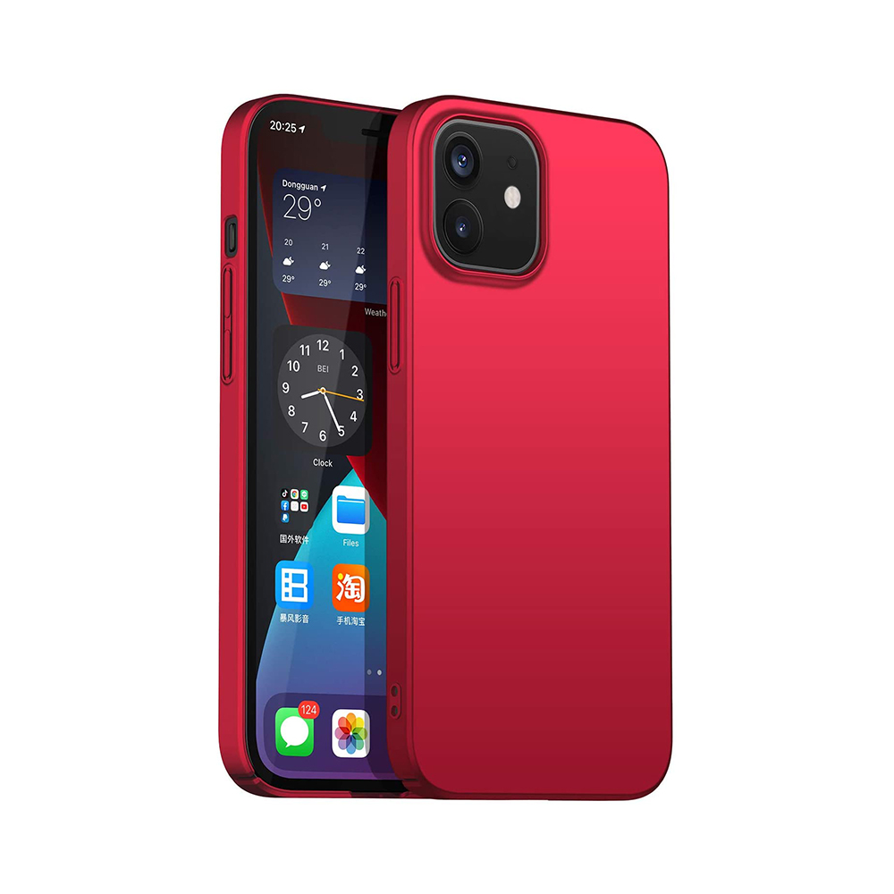 iPhone 12 Mini (5,4″) Matte Case (0.1mm) Red beep.ee Cases, Screen