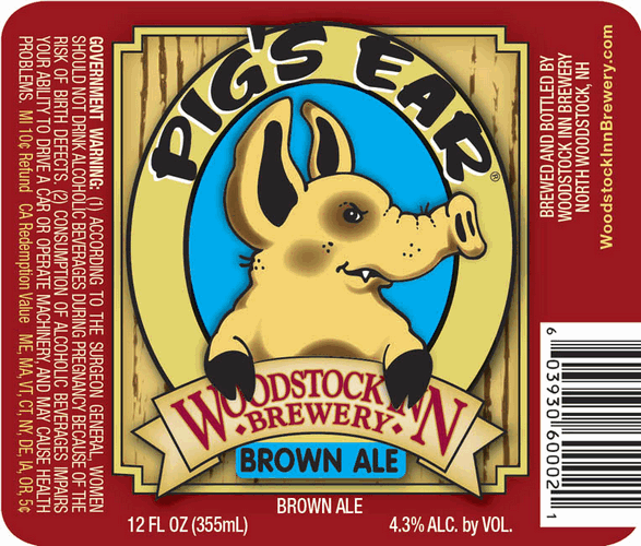 Woodstock Inn Pig’s Ear Brown Ale BeerPulse