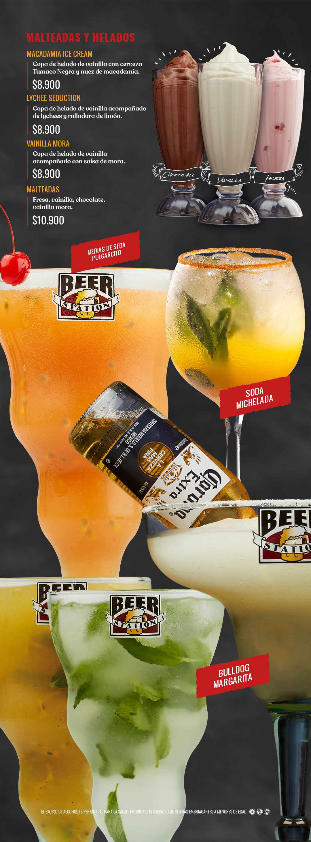 Menú Beer Station
