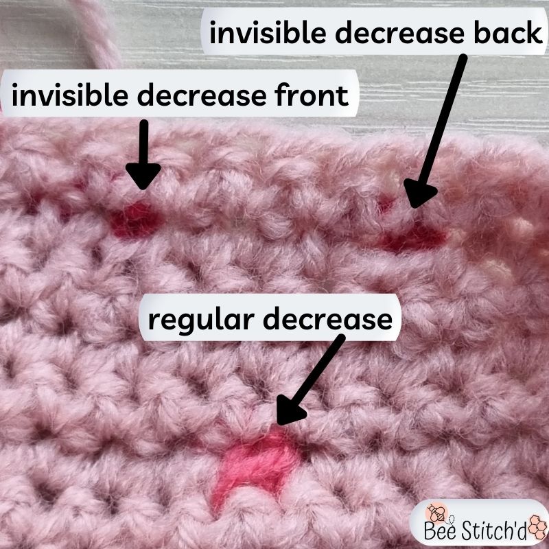 How To Do An Invisible Decrease Crochet Bee Stitch'd