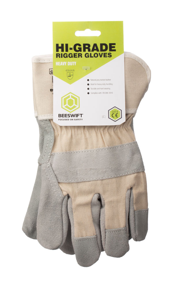 CANADIAN HIGH QUALITY LEATHER RIGGER GLOVE GREY