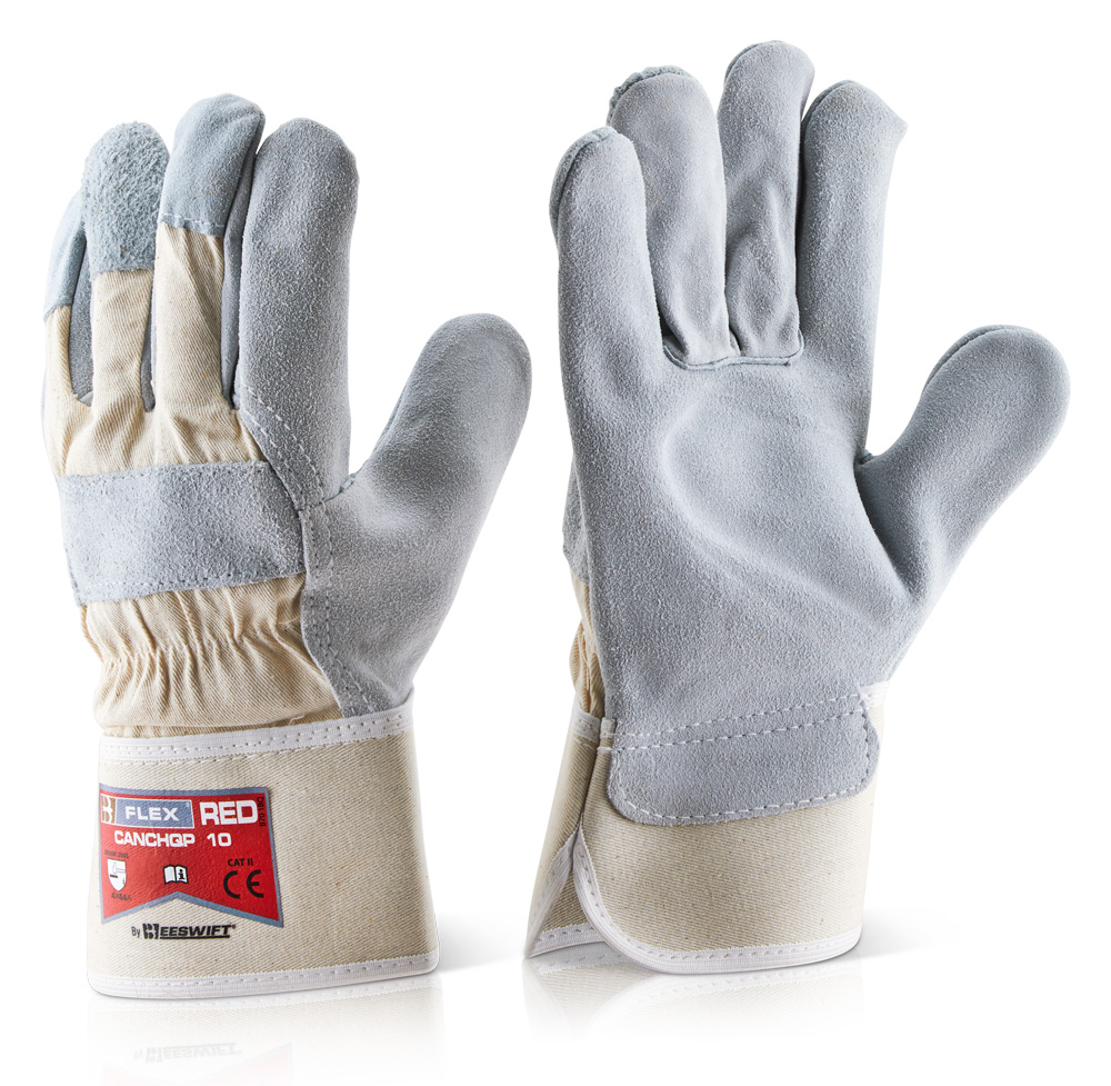 CANADIAN HIGH QUALITY LEATHER RIGGER GLOVE GREY