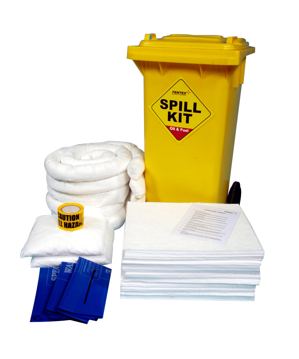 OIL & FUEL WHEELIE BIN SPILL KIT YELLOW