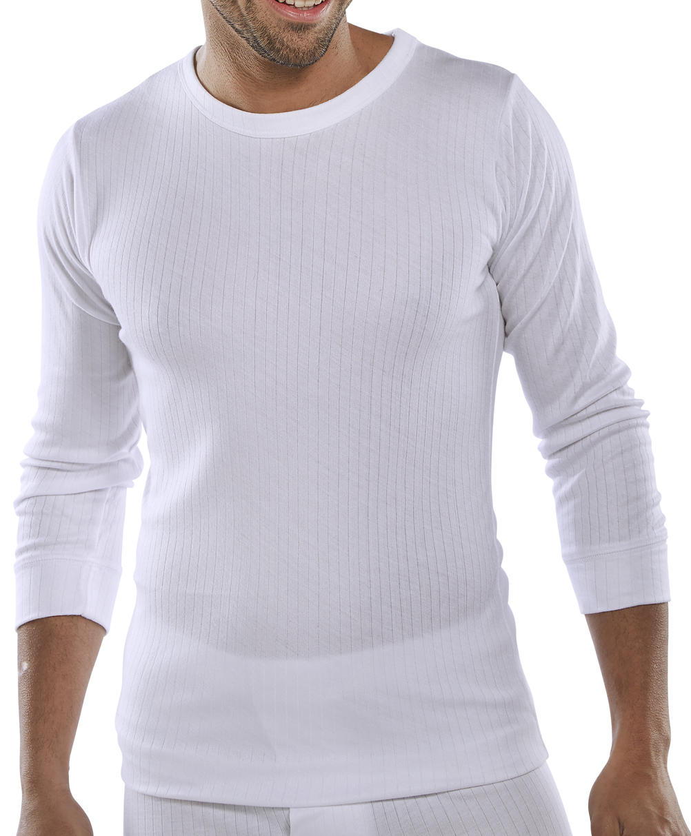 LONG SLEEVE THERMAL VEST WHITE