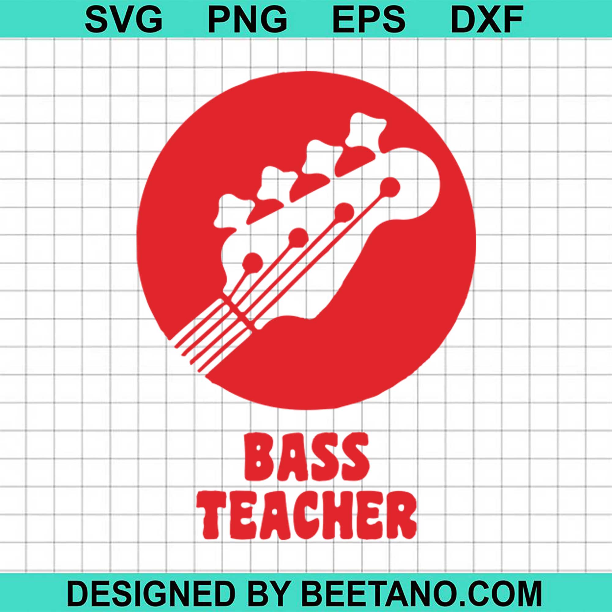 Bass Teacher SVG cut file for cricut silhouette machine make craft handmade