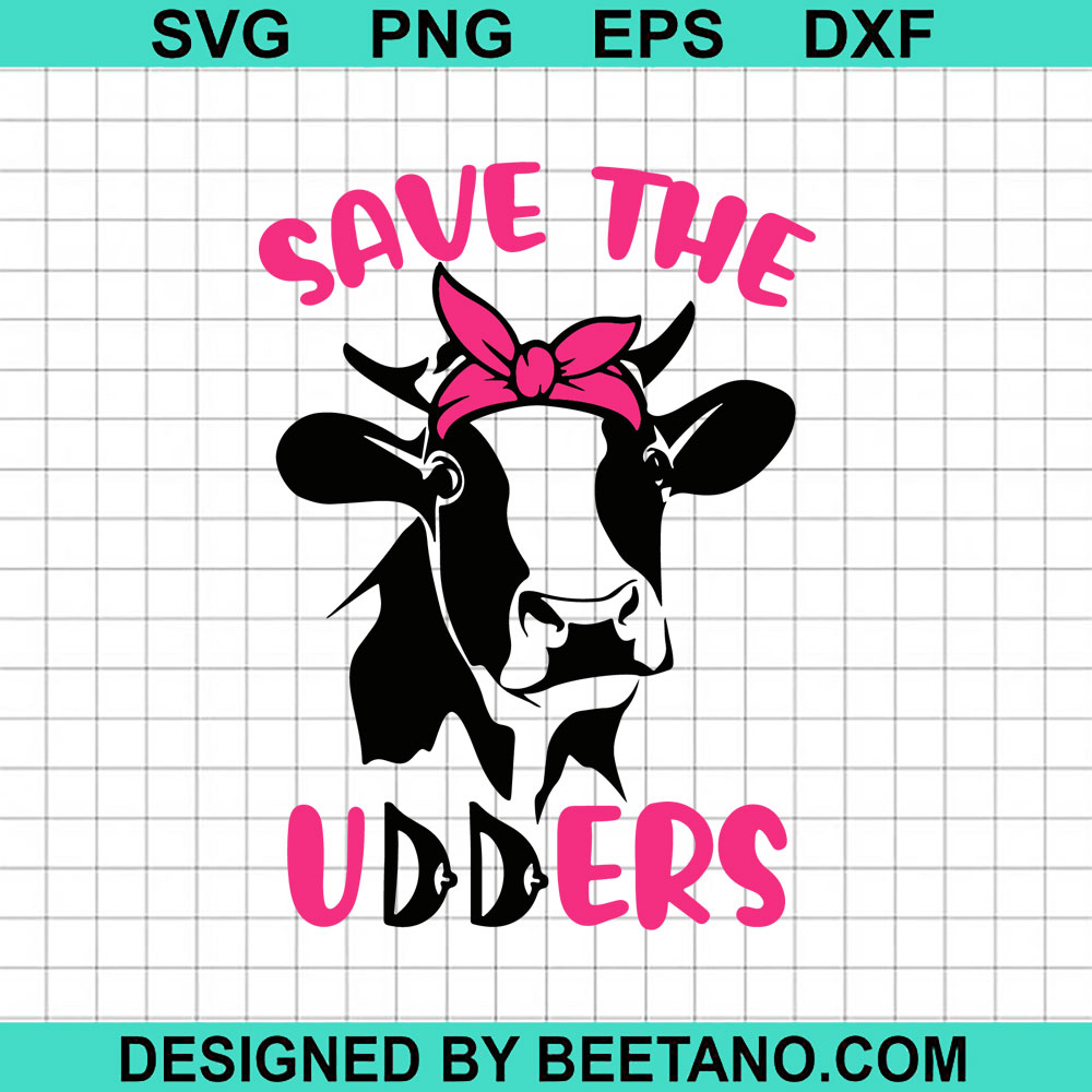 Save the udders breast cancer SVG, Heifer breast cancer SVG, Breast