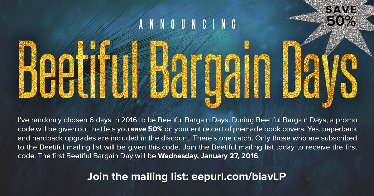 Announcing Beetiful Bargain Days! Beetiful Custom and Predesigned