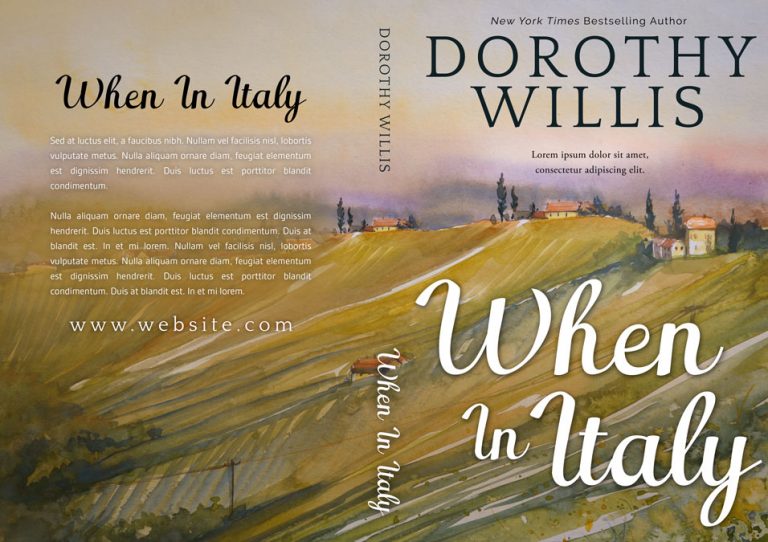 When In Italy Fiction Premade Book Cover For Sale Beetiful Book Covers