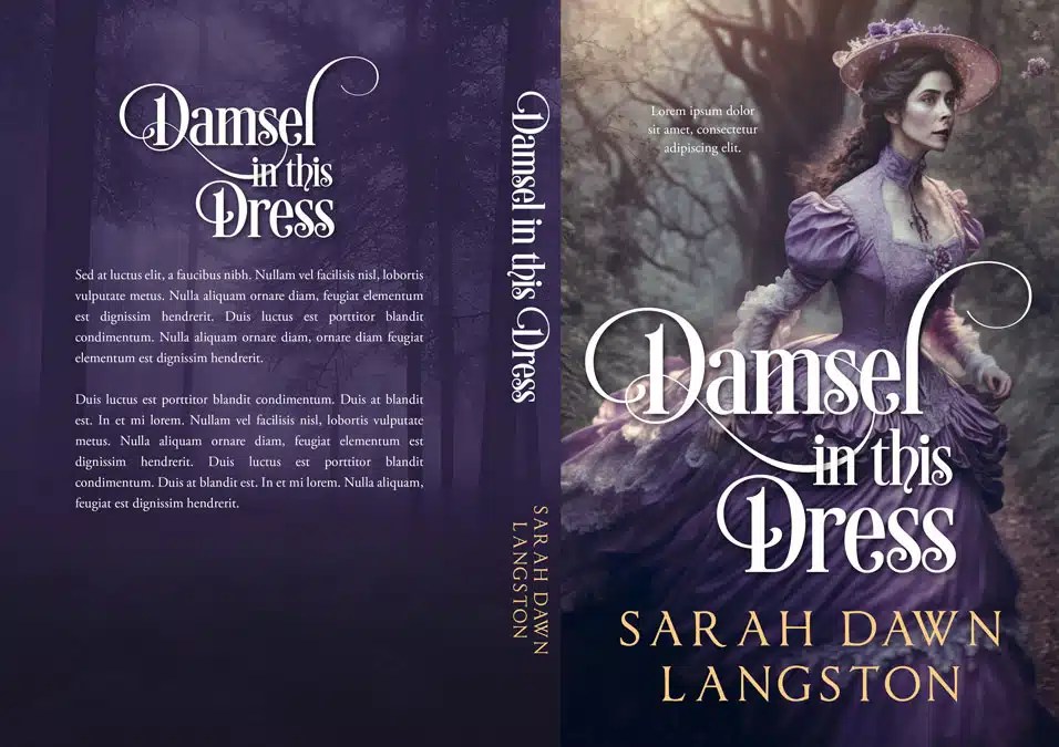 Damsel in this Dress Historical Romance Premade Book Cover For Sale