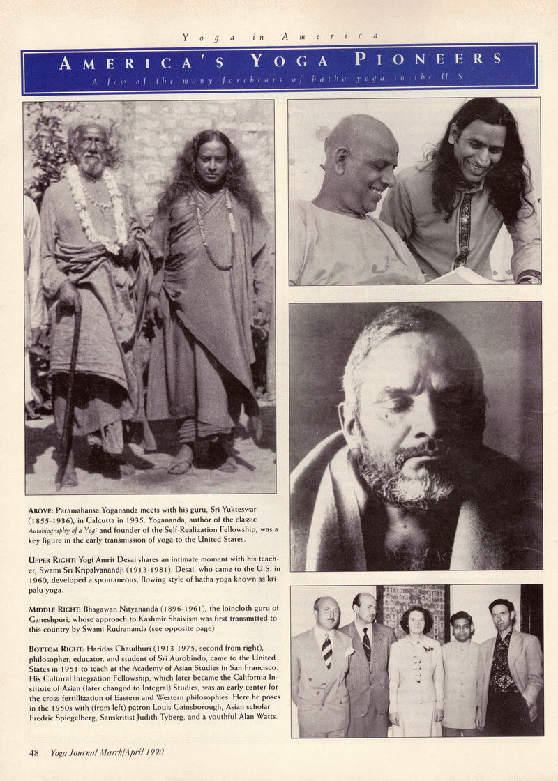 Yoga in America The First One Hundred Years Yoga Journal by Richard