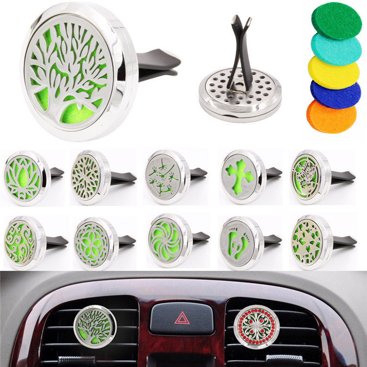 Vent Clip Stainless Steel Nature Complete With Oils and 10 Refill Pads