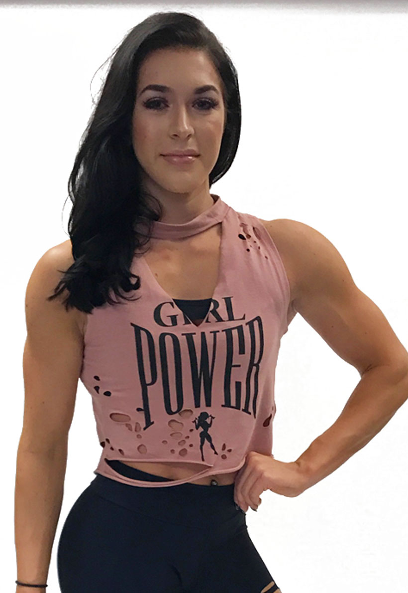 Be Fit Mauve Girl Power Crop Top Be Fit Apparel