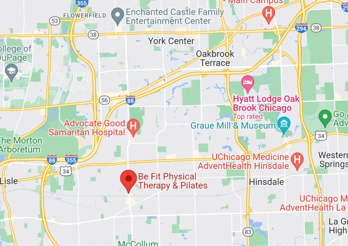 Be Fit! Physical Therapy serves Oak Brook Terrace Physical Therapy in