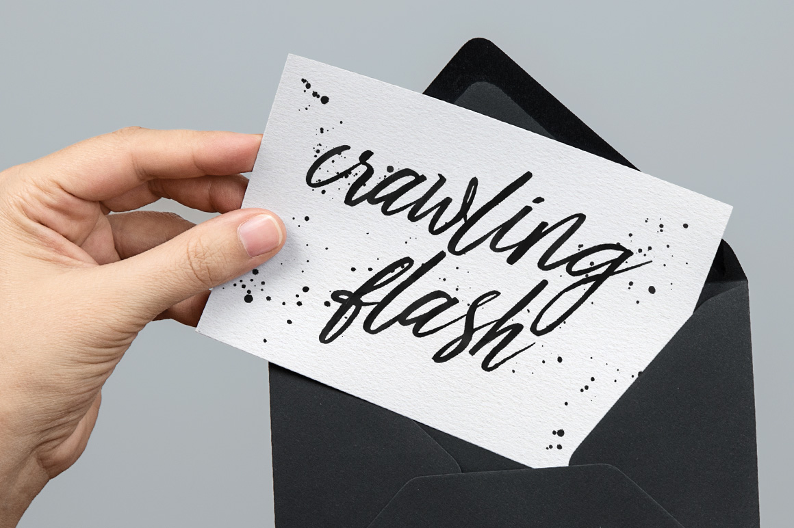 Crawling Flash Script Font