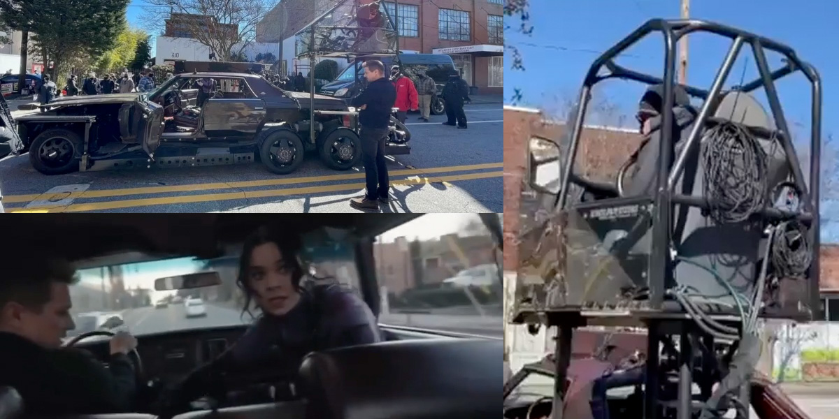 This video reveals how they shot that car oner in 'Hawkeye' befores