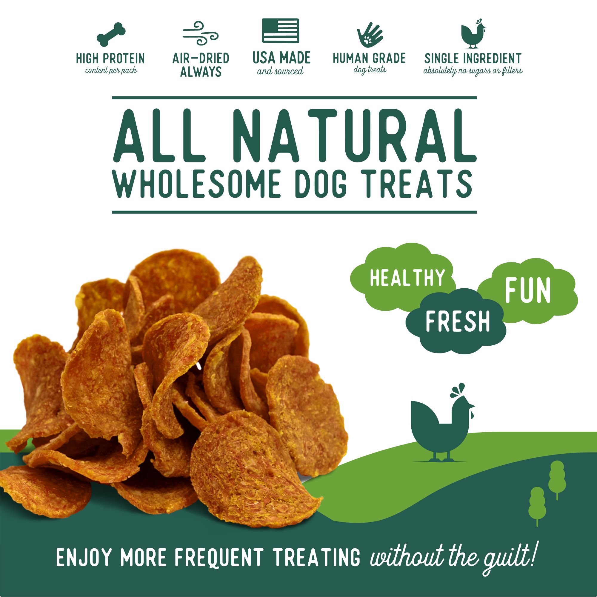 All Natural Chicken Chips for dogs