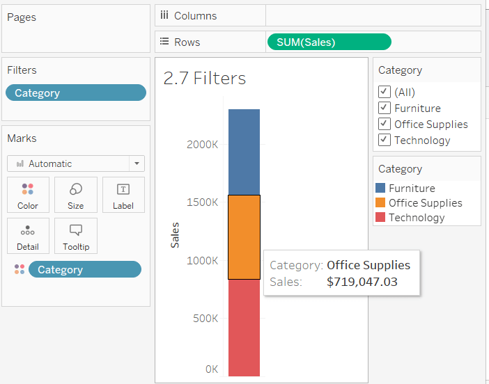 The Filters Shelf in Tableau