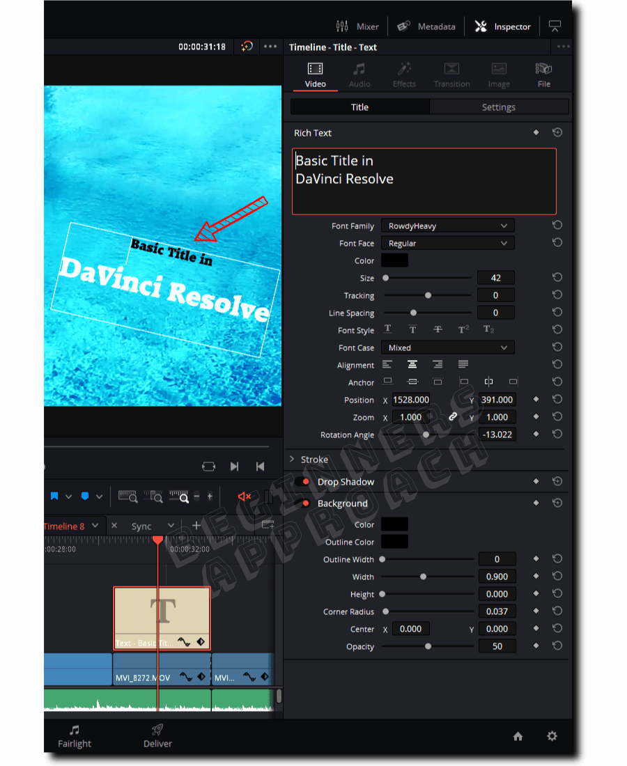 DaVinci Resolve Edit Text (Use THIS Inspector Setting 2024)