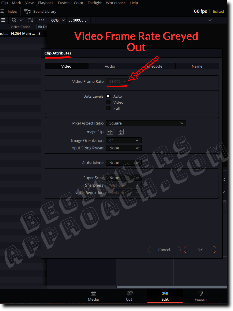 DaVinci Resolve Timeline Frame Rate Greyed Out? (Solved!)