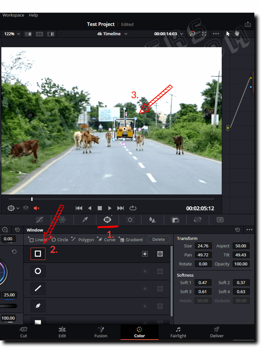 DaVinci Resolve Blur Part Of Video (3 Quick Steps 2024!)
