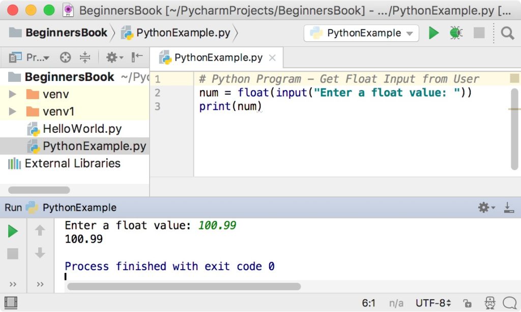 Getting Input from User in Python