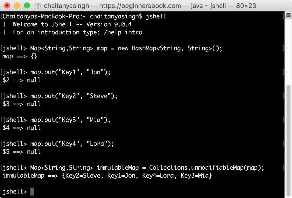 Java 9 Factory methods to create Immutable Map