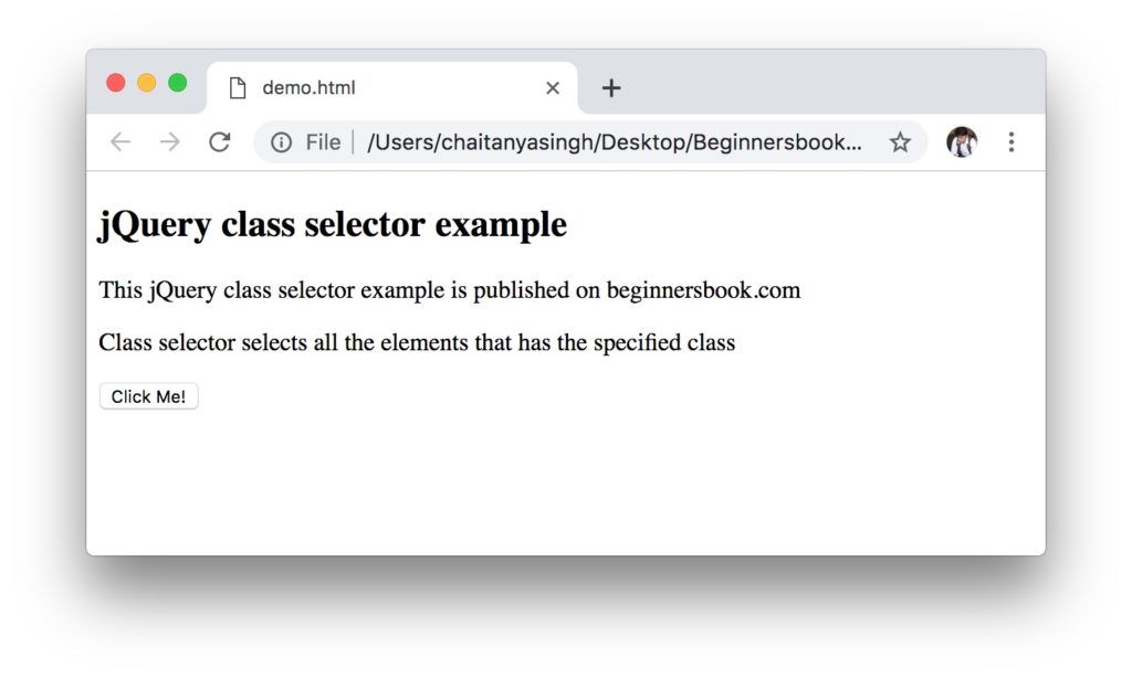 jQuery Class Selector