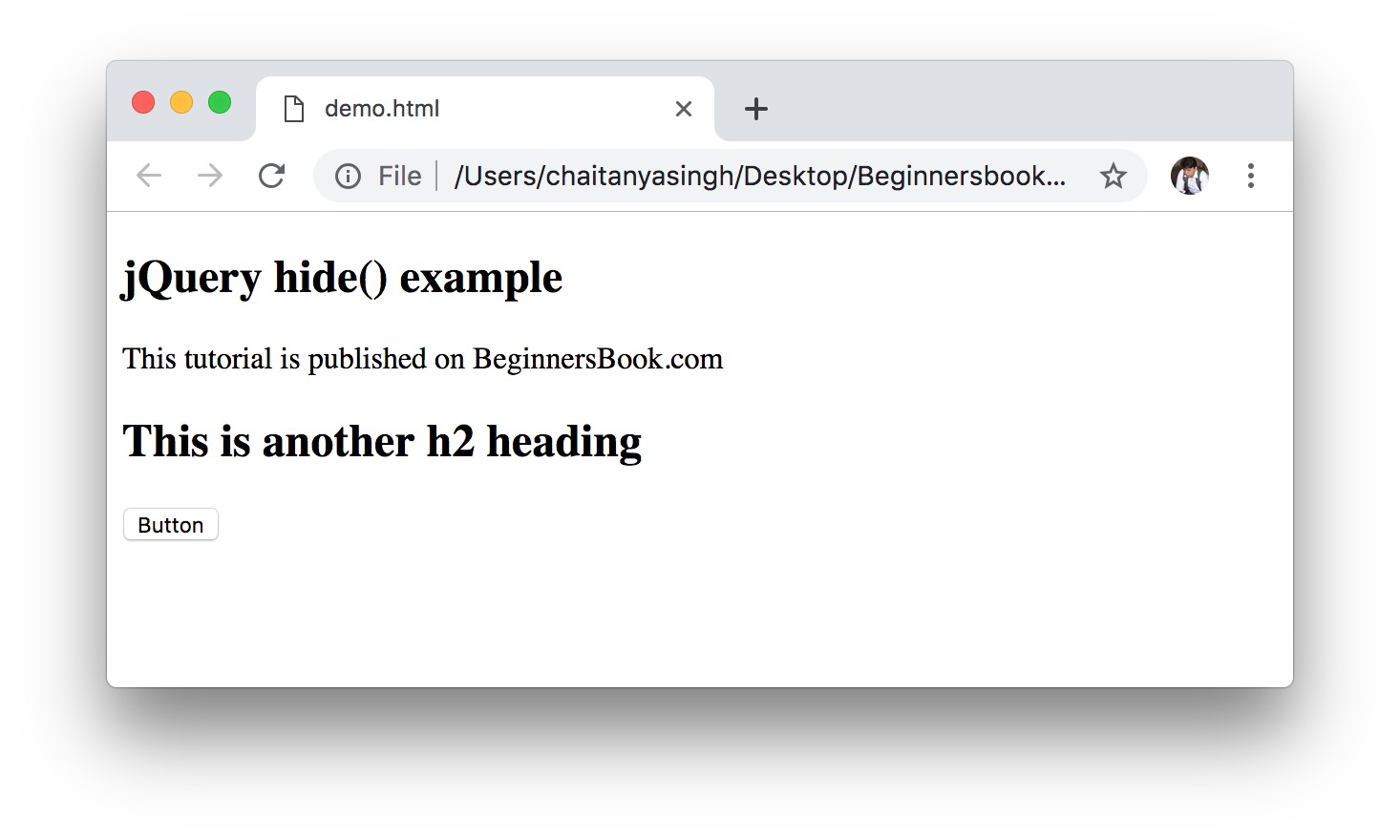 jQuery Effects Show and Hide