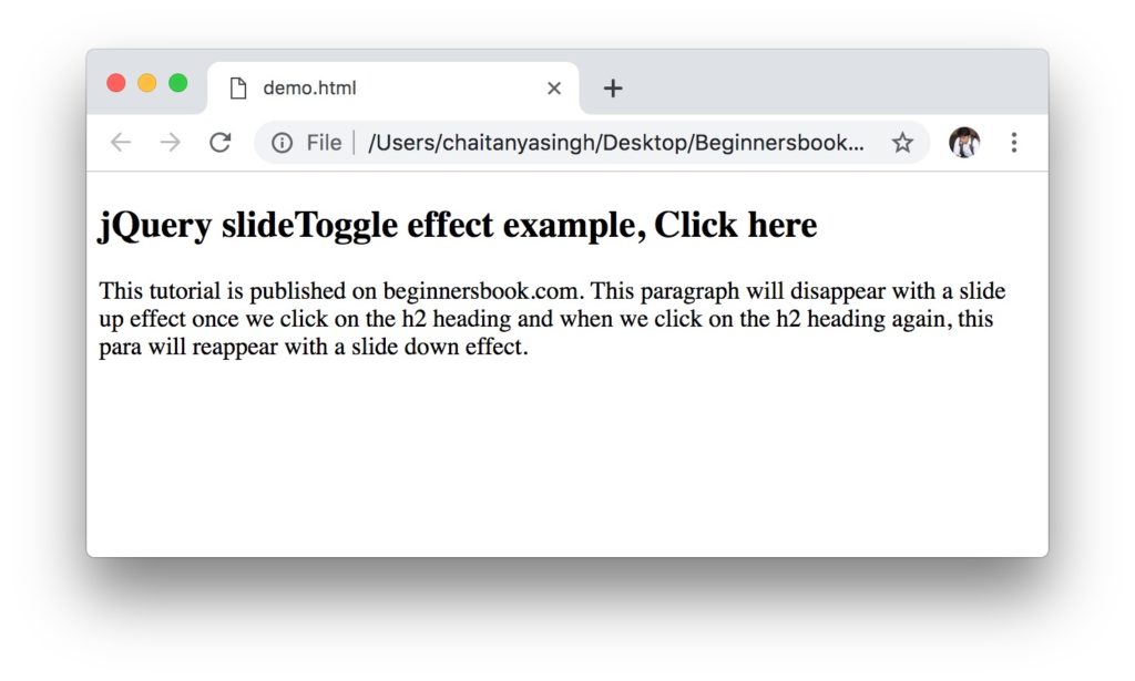 jQuery slideToggle()