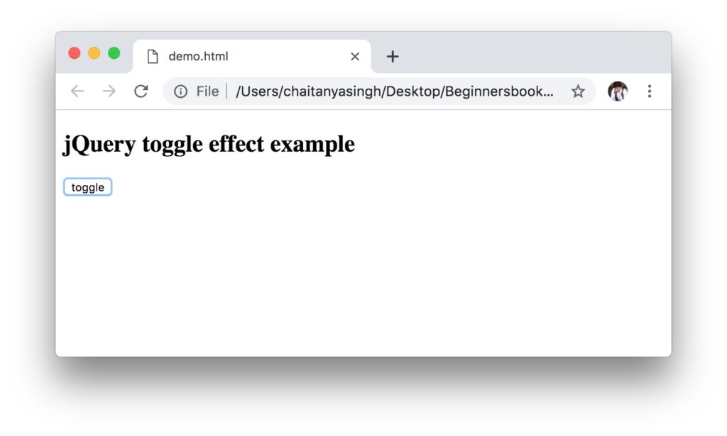 jQuery toggle() Effect