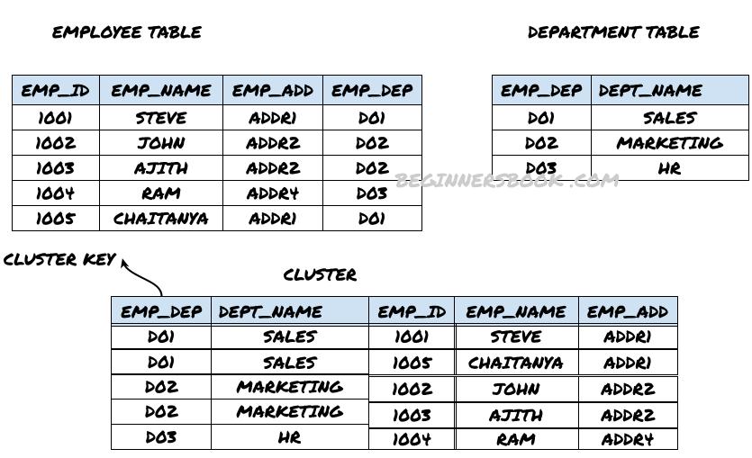 Cluster File Organization in DBMS