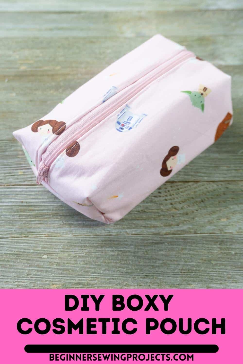 How To Make A Boxy Cosmetic Bag Beginner Sewing Projects