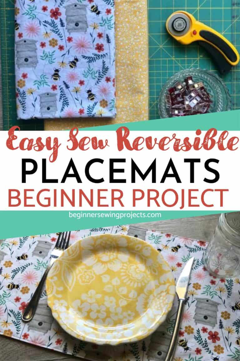 Simple Reversible Placemats Tutorial Beginner Sewing Projects