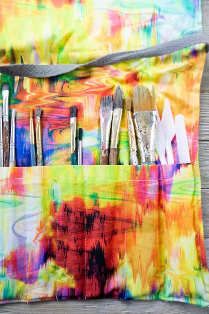 Paint Brush RollUp Case An Easy Sewing Project Beginner Sewing